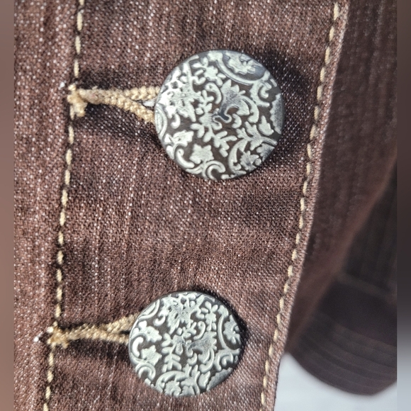 LAL Brown Slouchy Oversized‎ Lightweight Jean Jacket - Picture 6 of 8